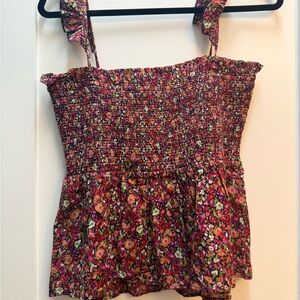Ba&sh - Floral Smocked Camisole - Size FR 3/ Large - BNWT